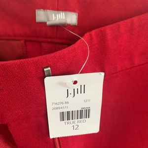 NWT J Jill True Red trousers, size 12